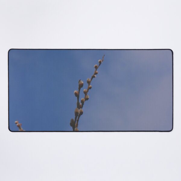 Item preview, Spring Pussy Willow Twigs against Blue Sky Macro designed and sold by vikko-art.