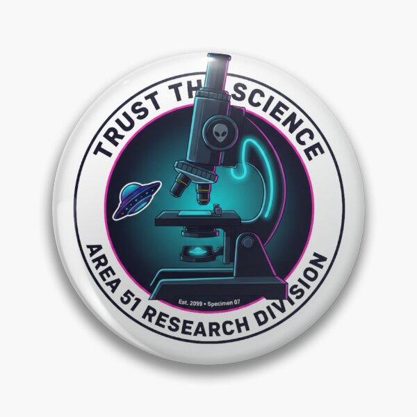 Item preview, Cyberpunk Area 51 Research Division Lab Badge Sticker designed and sold by octozap.