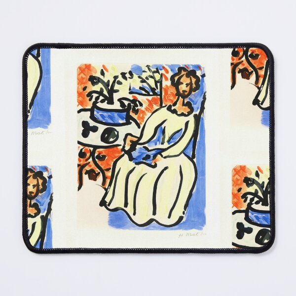 Item preview, Marie Jose En Robe Jaune by Henri Matisse: Fauvist Interior Fine Art Print designed and sold by artofuniverse.