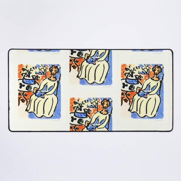 Item preview, Marie Jose En Robe Jaune by Henri Matisse: Fauvist Interior Fine Art Print designed and sold by artofuniverse.