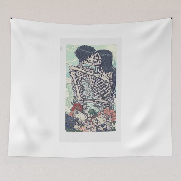 Item preview, two skeletons hug each other designed and sold by blindblues50.
