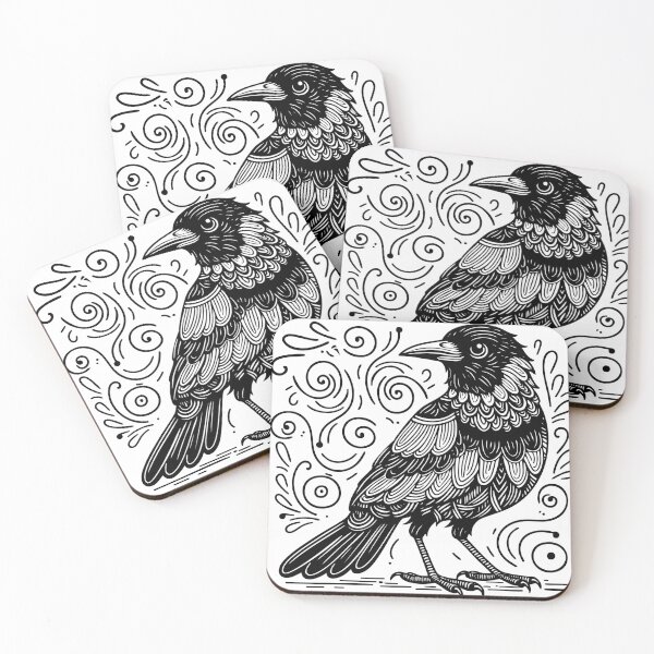 Item preview, Zentangle Magpie Art – Australian Bird Folk Line Illustration designed and sold by Aritxa.