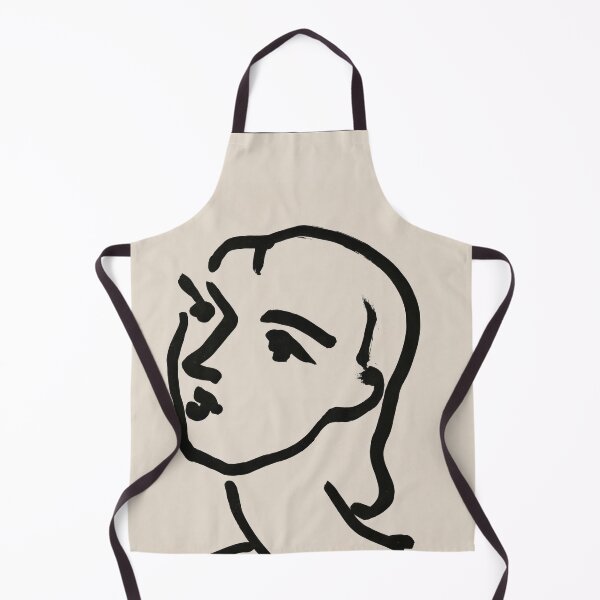 Item preview, Nadia Aux Cheveux Lisses by Henri Matisse: Minimalist Fauvist Line Portrait designed and sold by artofuniverse.