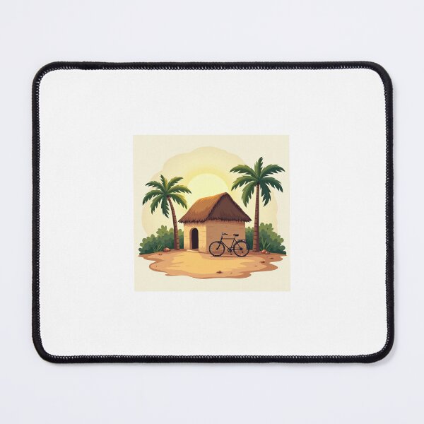 Item preview, 90s Indian Village Morning Art designed and sold by ShopValueBiz.