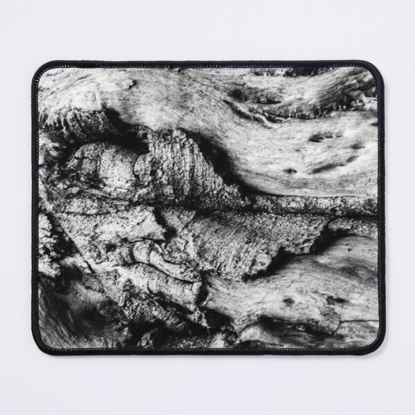 Item preview, Close-Up Black And White Tree Bark Texture With Knotted, Weathered Wood Details designed and sold by Nmallia.