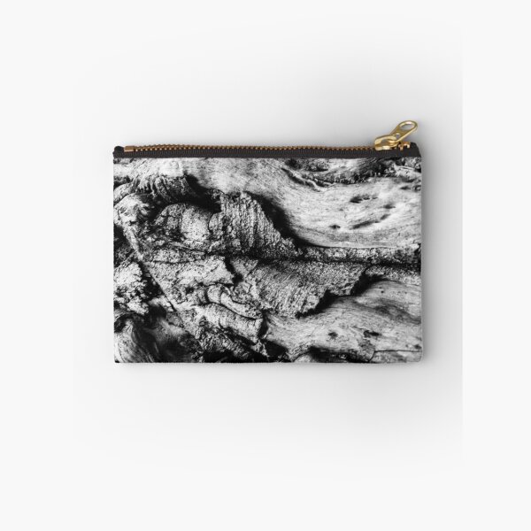 Item preview, Close-Up Black And White Tree Bark Texture With Knotted, Weathered Wood Details designed and sold by Nmallia.