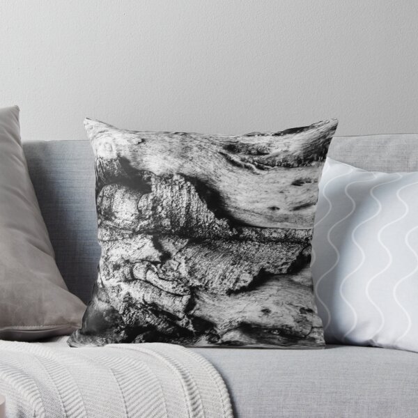 Item preview, Close-Up Black And White Tree Bark Texture With Knotted, Weathered Wood Details designed and sold by Nmallia.