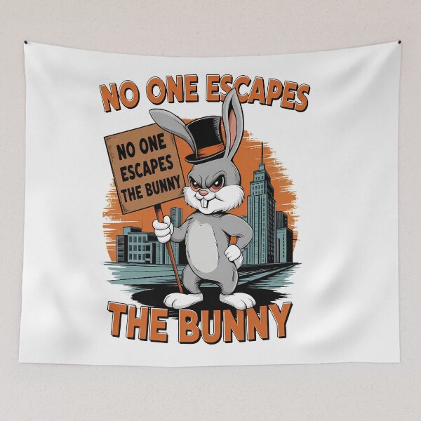 Item preview, Bad Bunny with a Message - Evil Easter bunny designed and sold by Art-Arcade6.
