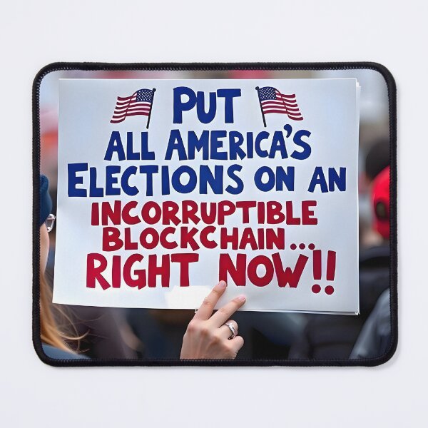 Item preview, Put all America’s elections on an incorruptible blockchain…RIGHT NOW!! designed and sold by ArtOfWarTshirts.