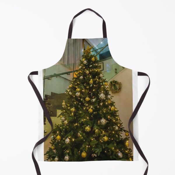 Item preview, Elegant Christmas Tree Decorated With Gold And Silver Ornaments And Twinkling Lights In Modern Home Setting designed and sold by Nmallia.