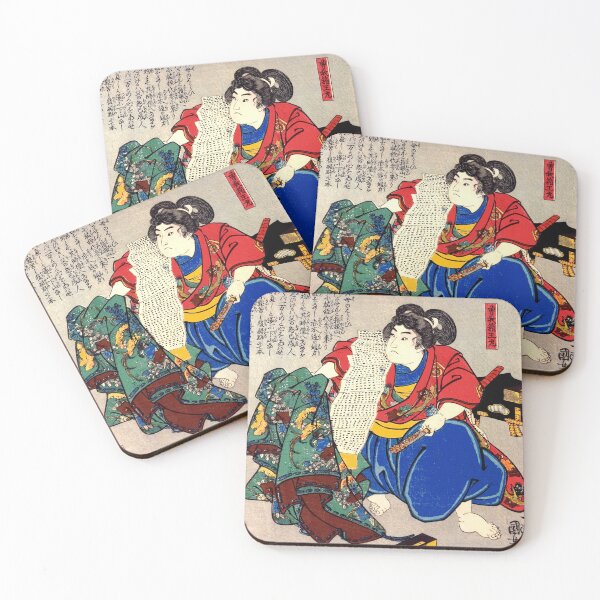 Item preview, Crouching samurai Utagawa Kuniyoshi designed and sold by frederic Lecut.
