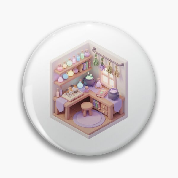 Item preview, Isometric Potion Shop – Cute Pastel Witch Alchemy Room designed and sold by KAYJAY DESIGNS.
