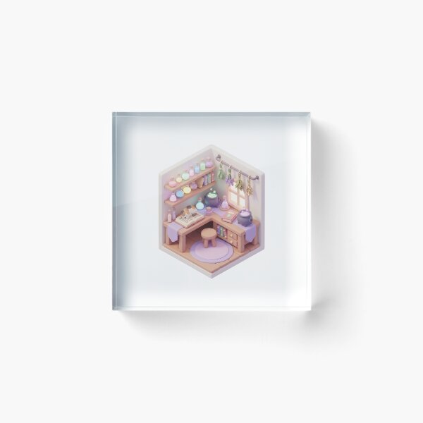Item preview, Isometric Potion Shop – Cute Pastel Witch Alchemy Room designed and sold by KAYJAY DESIGNS.
