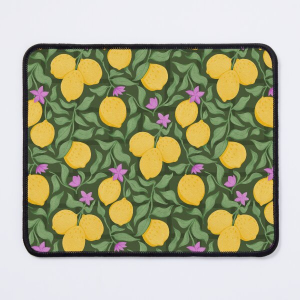 Item preview, Dark Green Moody Lemon Floral Pattern Luxury Botanical Garden Art designed and sold by studiomamabara.