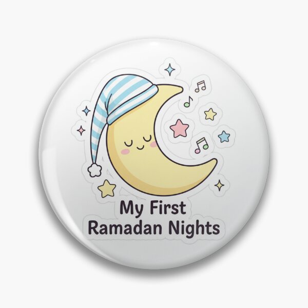 Item preview, My First Ramadan Nights Sleepy Cute Moon Sticker designed and sold by RonyMady.