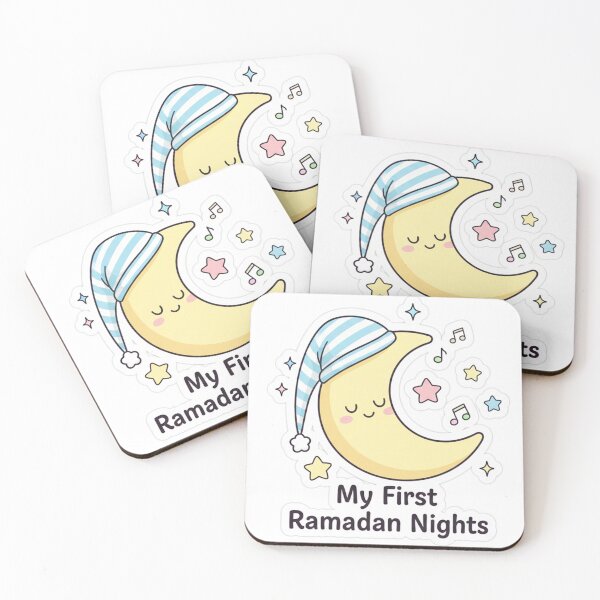 Item preview, My First Ramadan Nights Sleepy Cute Moon Sticker designed and sold by RonyMady.
