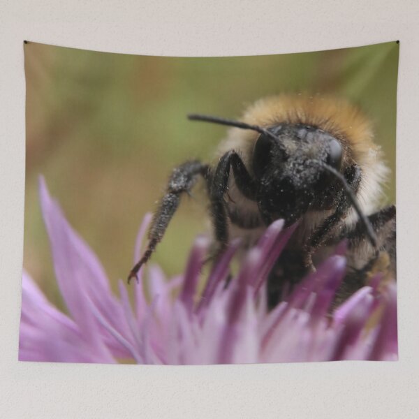 Item preview, Bumblebee on Purple Flower Macro with Pollen Details designed and sold by vikko-art.