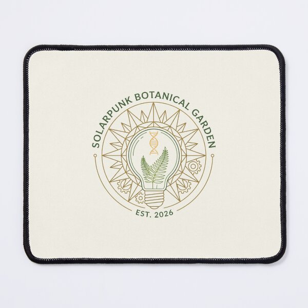 Item preview, Solarpunk Botanical Tech Emblem – Eco Futurism Lightbulb Logo designed and sold by KAYJAY DESIGNS.