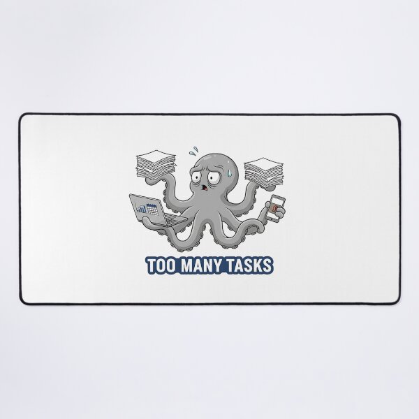 Item preview, Too Many Tasks Octopus T-Shirt – Overworked Octopus Office Humor Illustration | Funny Work Stress Animal Design designed and sold by ZyxDes.