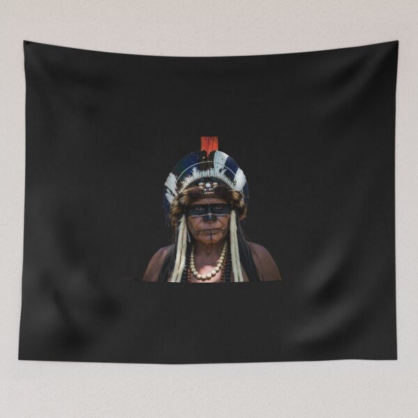 Item preview, Native American Chief Portrait – Spirit of the Warrior designed and sold by ArthurShu.