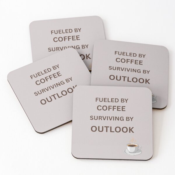 Item preview, Fueled by Coffee Surviving by Outlook Office Humor designed and sold by jyotsanafinds.