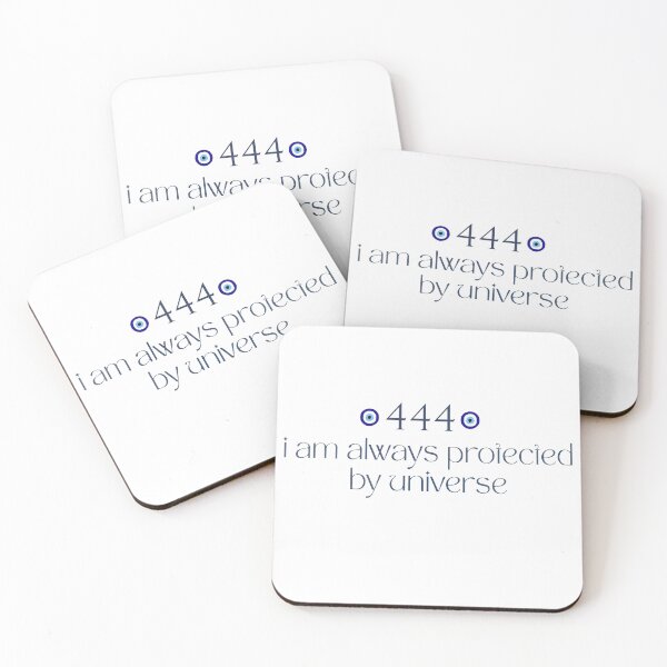 Item preview, 444 angel number quote sticker - aesthetic affirmations  designed and sold by Dharaamagnetiix.