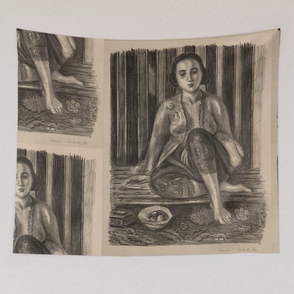Item preview, Odalisque With a Bowl of Fruit by Henri Matisse: Modernist Figure Poster designed and sold by artofuniverse.