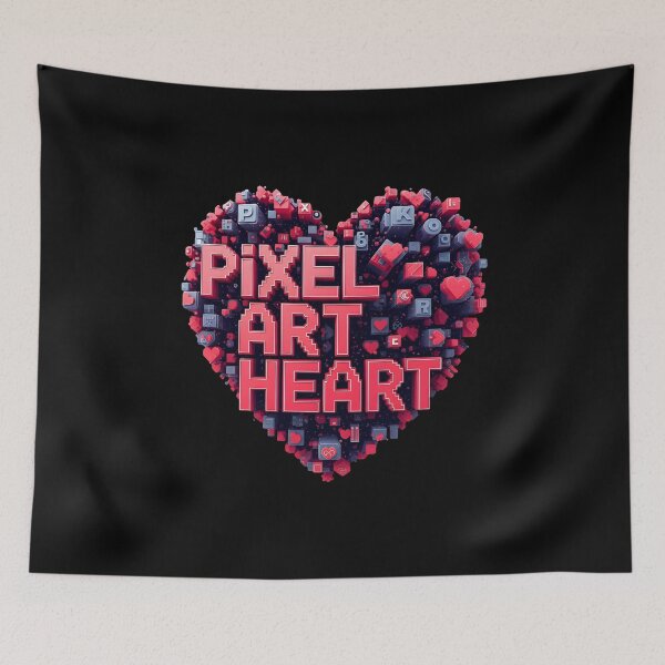 Item preview, Pixel Art Heart – Retro Gamer Love Design designed and sold by TimelessCW.