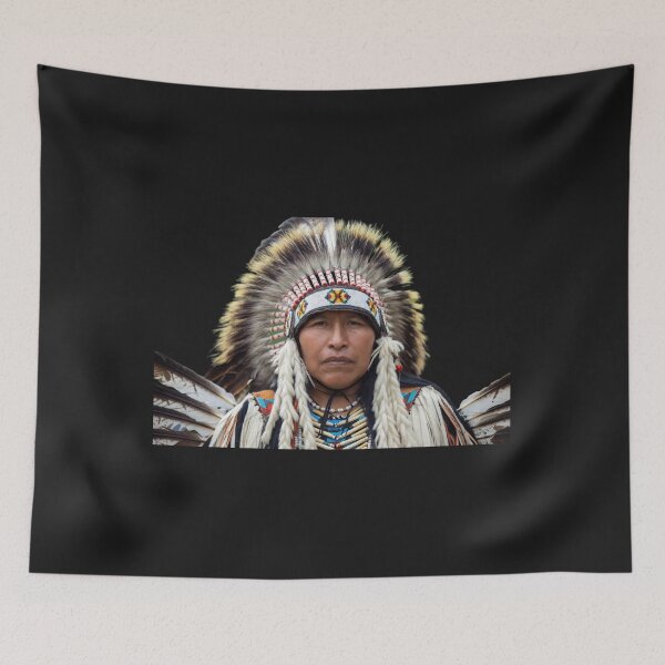 Item preview, Native American Chief Portrait – Spirit of the Warrior designed and sold by ArthurShu.