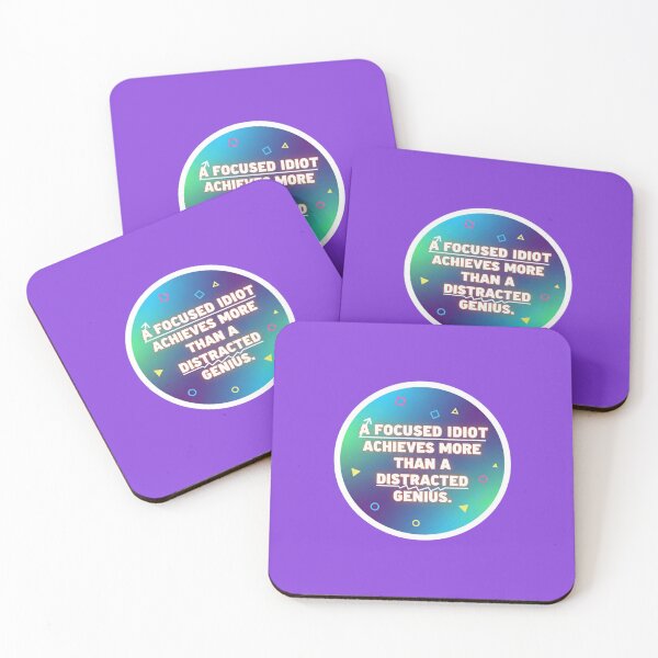Item preview, Focused Idiot Achieves More Than Distracted Genius Quote designed and sold by Scro-Ciob-Shop.