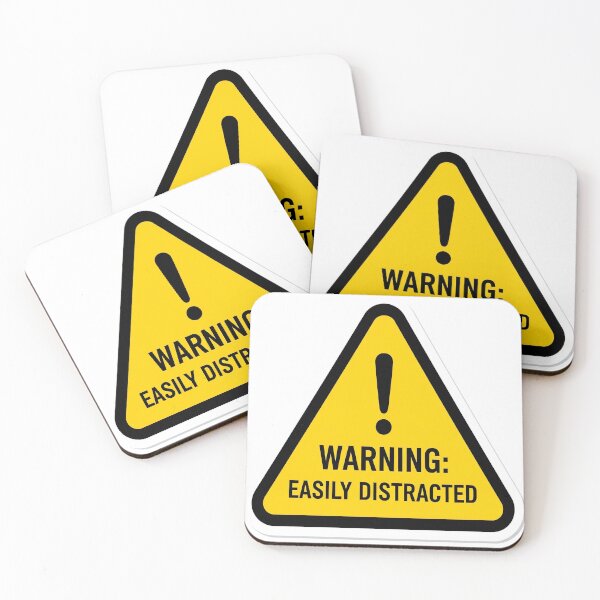 Item preview, Warning Easily Distracted designed and sold by Visual Dept..