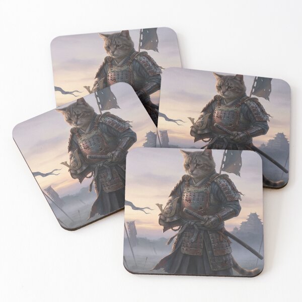 Item preview, Samurai Cat on the Silent Battlefield – Japanese Warrior Art designed and sold by Mori-no-Akari.