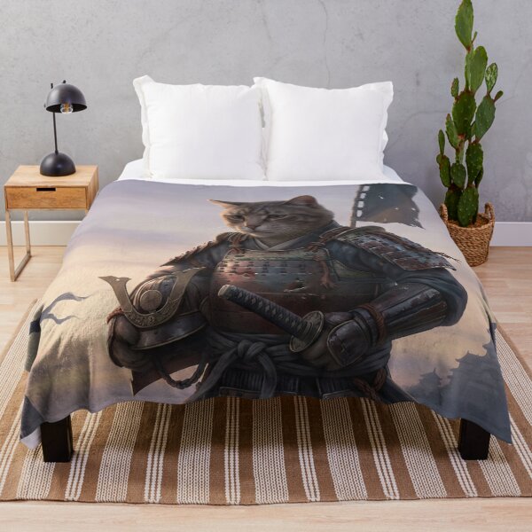 Item preview, Samurai Cat on the Silent Battlefield – Japanese Warrior Art designed and sold by Mori-no-Akari.