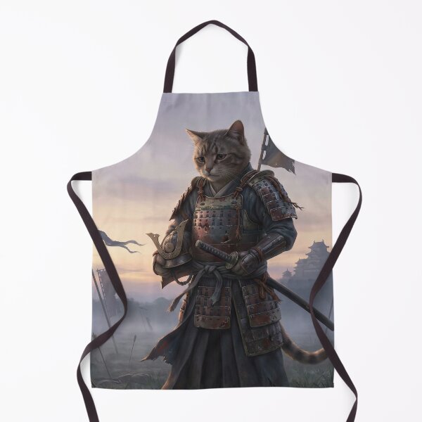 Item preview, Samurai Cat on the Silent Battlefield – Japanese Warrior Art designed and sold by Mori-no-Akari.