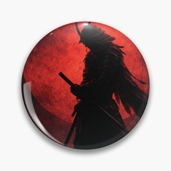 Item preview, Blood Moon Samurai – Dark Japanese Shadow Wall Art designed and sold by ShenGha-design.