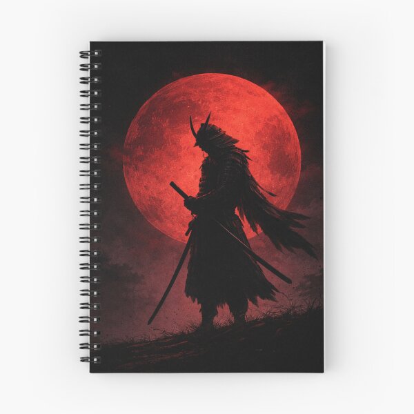 Item preview, Blood Moon Samurai – Dark Japanese Shadow Wall Art designed and sold by ShenGha-design.