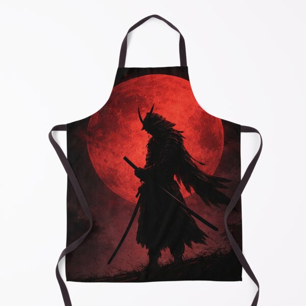 Item preview, Blood Moon Samurai – Dark Japanese Shadow Wall Art designed and sold by ShenGha-design.