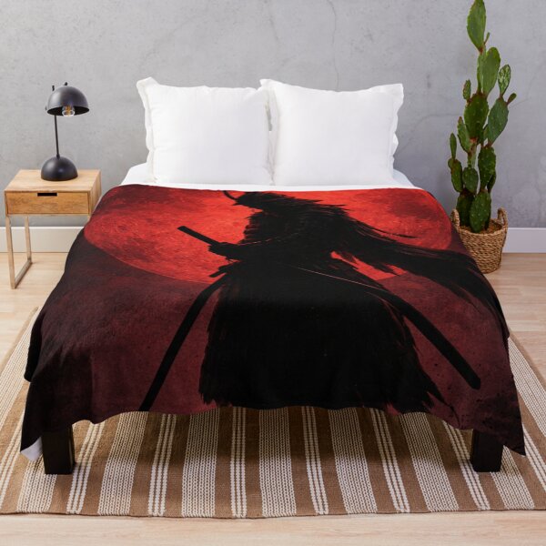 Item preview, Blood Moon Samurai – Dark Japanese Shadow Wall Art designed and sold by ShenGha-design.