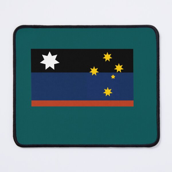 Item preview, Alternative Australia Flag ochre blue navy and gold designed and sold by Kangaroo Sun.