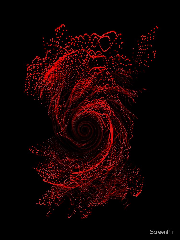 Thumbnail 3 of 3, Scarf, Red Vortex designed and sold by ScreenPin.