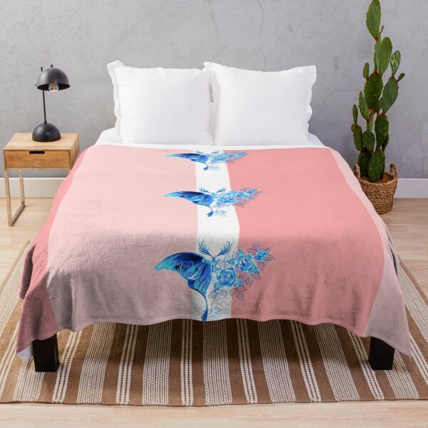 Item preview, Dreamy Blue Floral Butterfly Art designed and sold by SMHaven93.