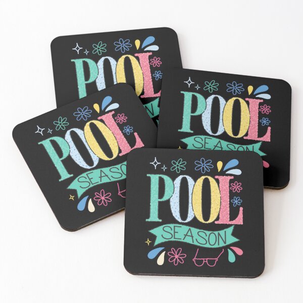 Item preview, Pool season - retro typography - patchwork letters - boho floral - leopard print - vintage distressed - cute doodles - stars and daisies - warm neutral palette - seasonal  designed and sold by JansenGS.