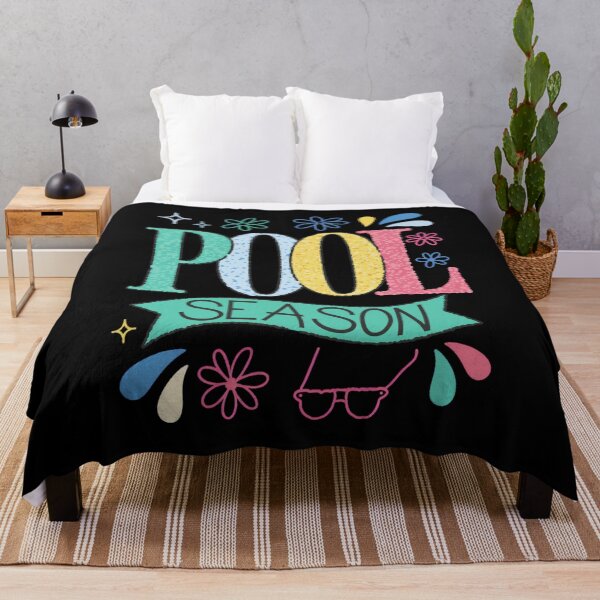 Item preview, Pool season - retro typography - patchwork letters - boho floral - leopard print - vintage distressed - cute doodles - stars and daisies - warm neutral palette - seasonal designed and sold by JansenGS.