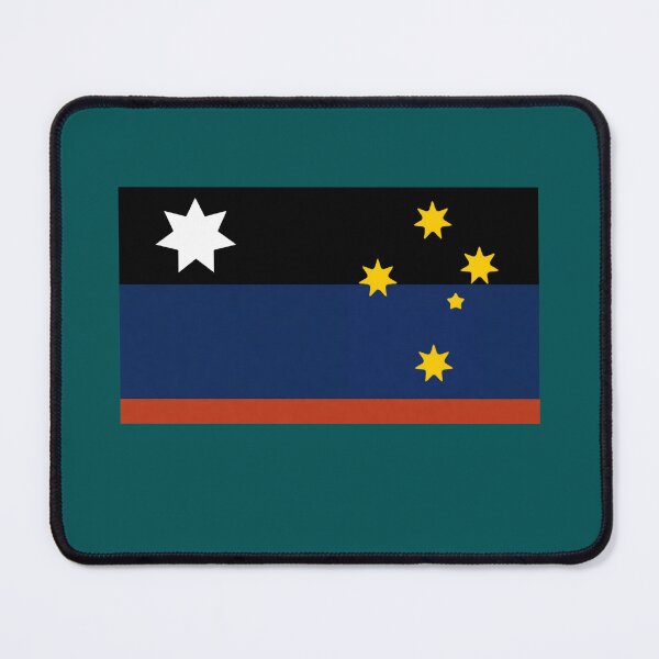 Item preview, Alternative Australia Flag ochre blue navy gold designed and sold by Kangaroo Sun.