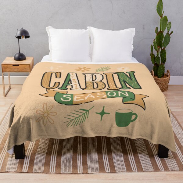 Item preview, Cabin season - retro typography - patchwork letters - boho floral - leopard print - vintage distressed - cute doodles - stars and daisies - warm neutral palette - seasonal designed and sold by JansenGS.