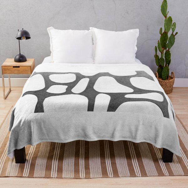 Item preview, Abstract Black And White Organic Pattern With Interconnected Holes For Modern Design designed and sold by Nmallia.