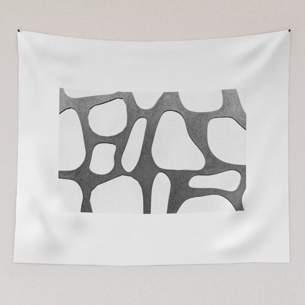 Item preview, Abstract Black And White Organic Pattern With Interconnected Holes For Modern Design designed and sold by Nmallia.