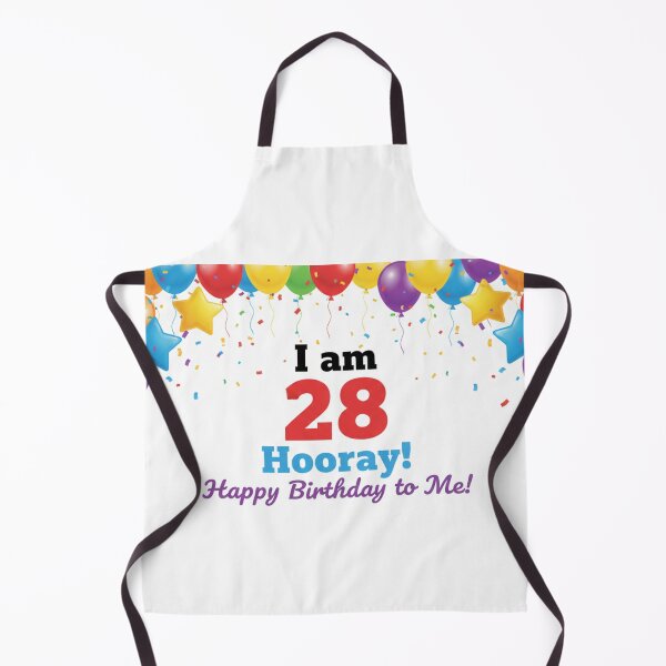Item preview, I am 28 Hooray! Happy Birthday to Me - Tag My Shirt designed and sold by Tag My Shirt - Clothing Made to Be Written On..