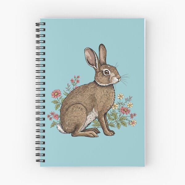 Item preview, Woodland Rabbit Floral Botanical Art designed and sold by BirdsnStuff.