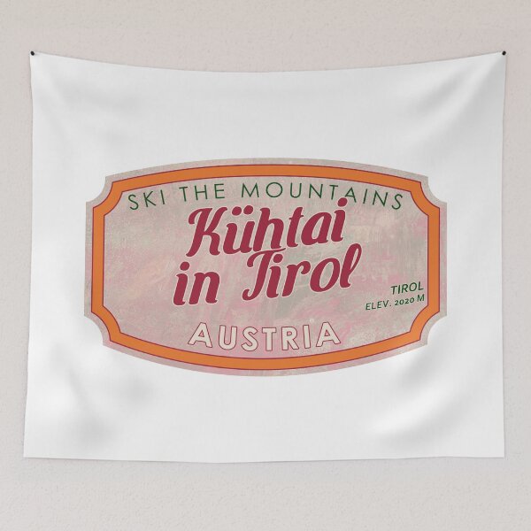 Item preview, Kühtai in Tirol, Austria, Tirol, Ski, textured skiing badge designed and sold by Wanderful-roads.